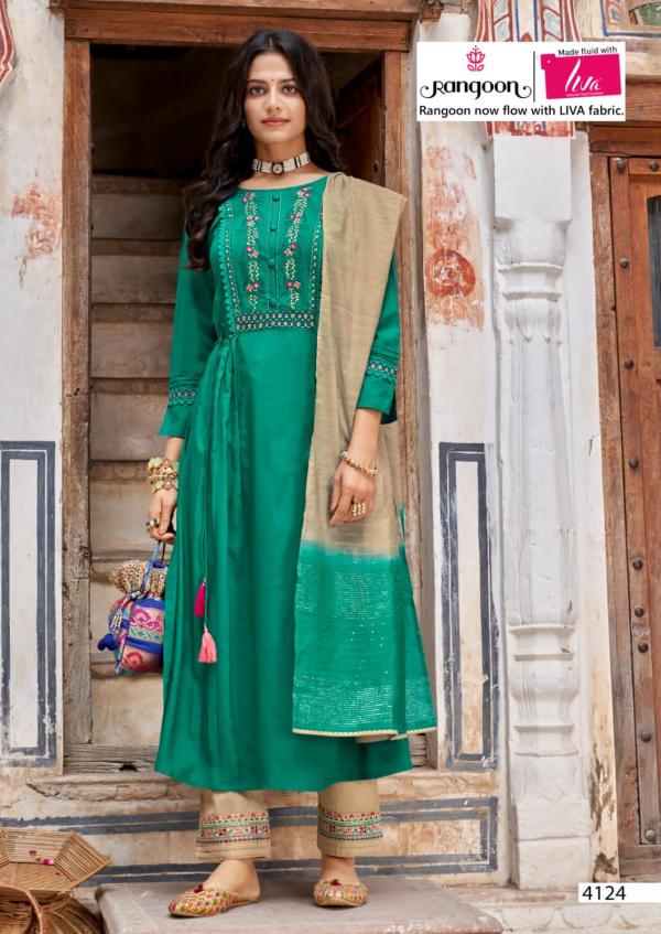 Rangoon Naira Trending Wear Exclusive Kurti Bottom With Dupatta